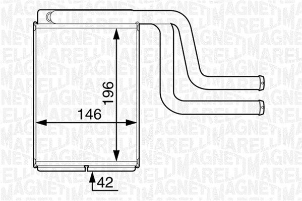 MAGNETI MARELLI Теплообменник, отопление салона 350218310000